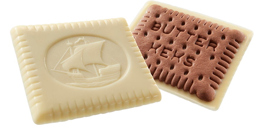 Schoko Butterkeks, Weiße Schokolade